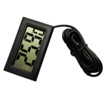 Termometru digital cu un senzor pe cablu, de culoare negru, lungime fir sonda 1 metru
