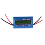 Voltmeter, wattmeter, ammeter, multifunctional, digital multimeter, 4 - 60 V, 100 A, blue color